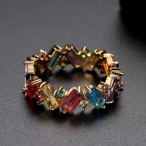 Geometric Iced Out Rings