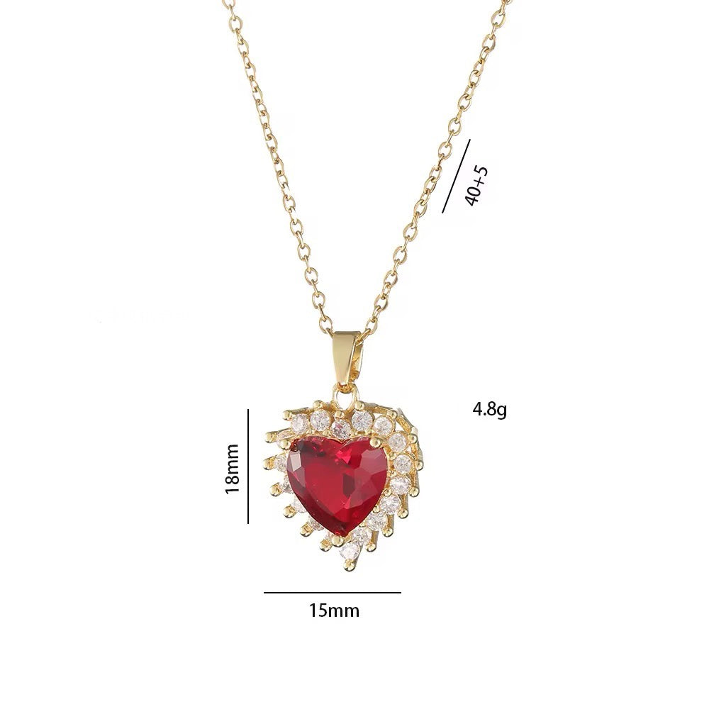 Scarlet Glow Heart Pendant