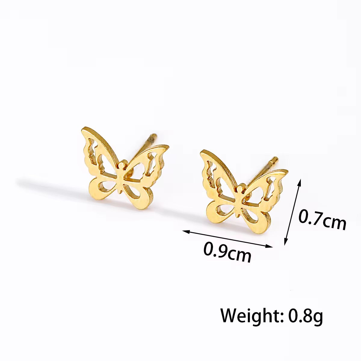 Golden Flutter Studs