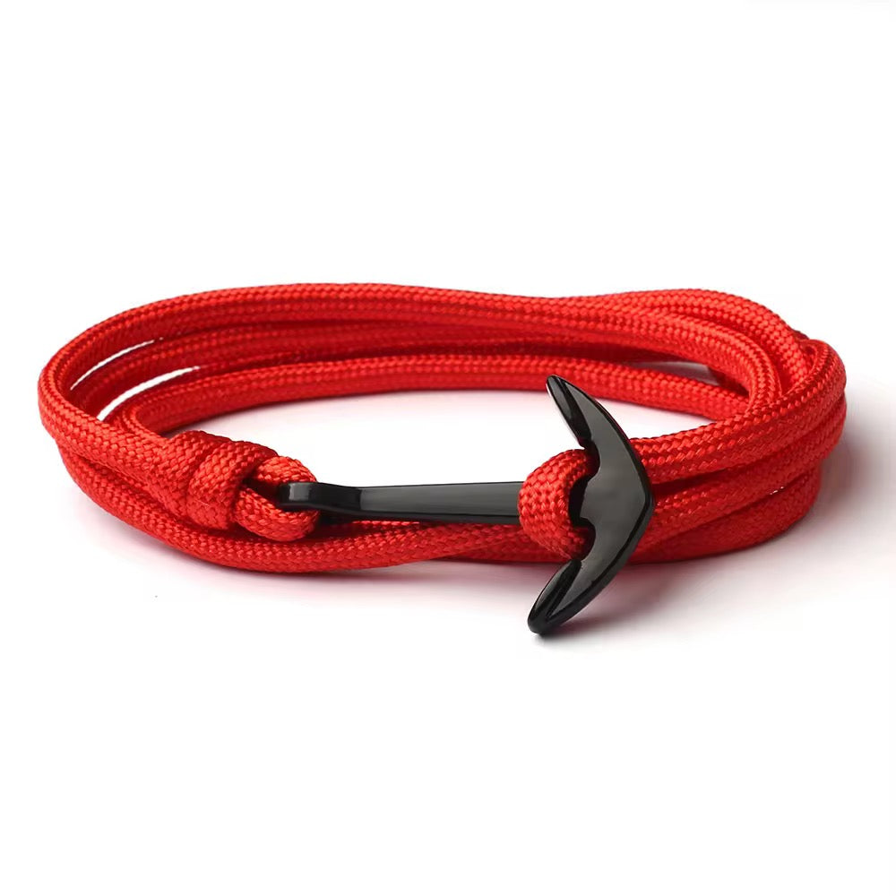 Multilayered nylon rope bracelet
