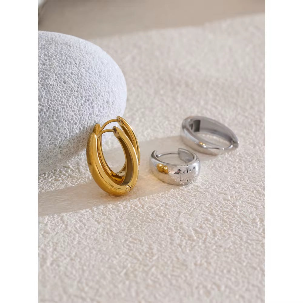 Hailey Hoop Earrings - Gold