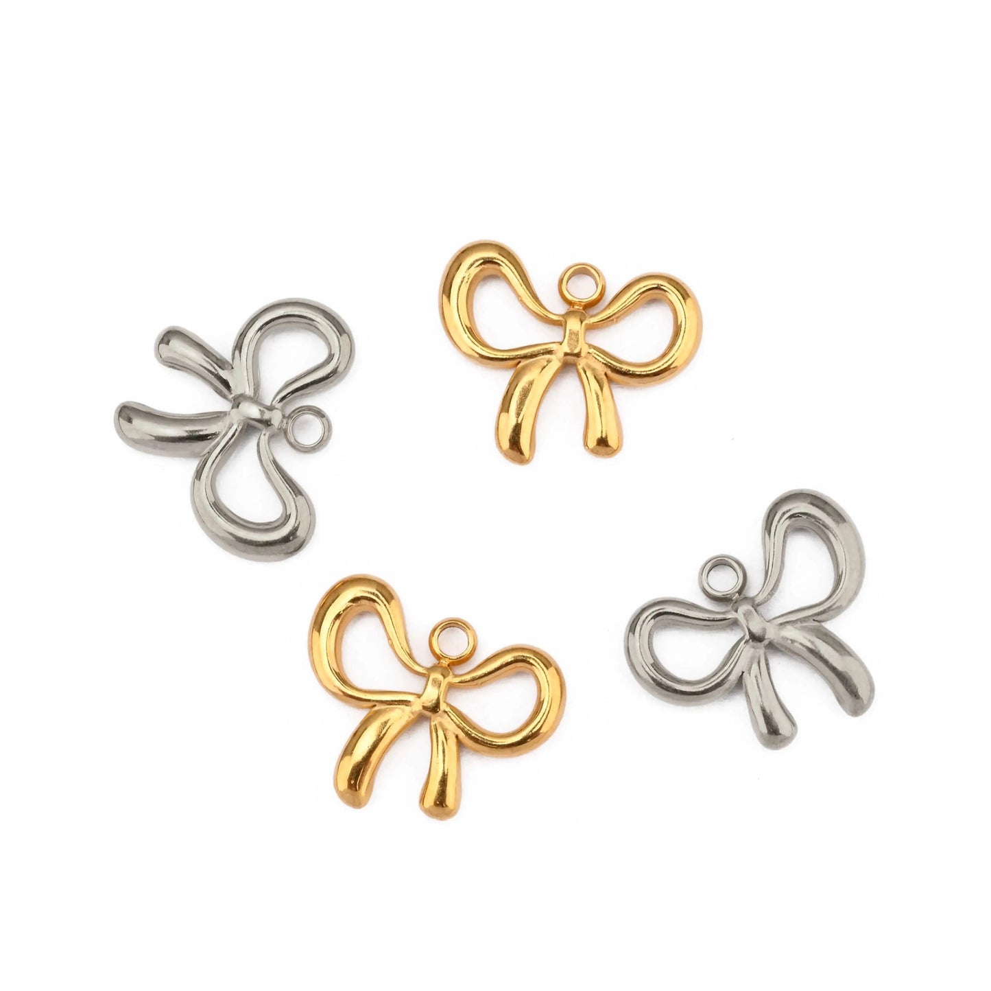 Bow Pendant - Silver