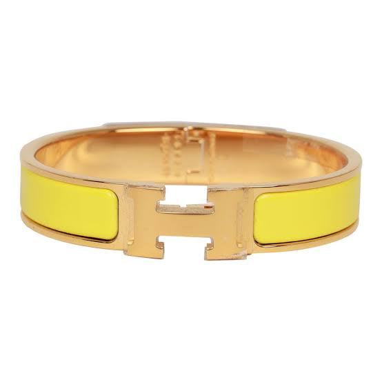 H Designer Inspired Bracelet - Yellow