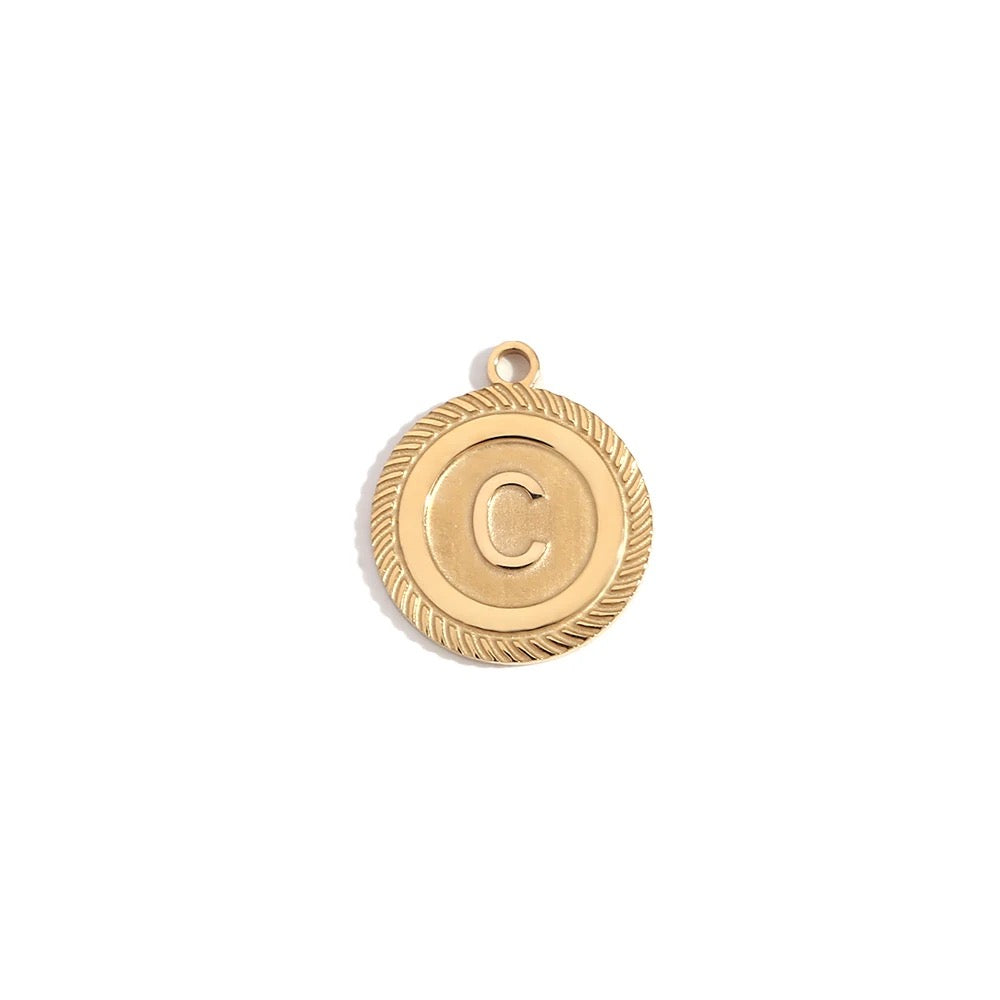 Round Initial Pendants - Letters A to Z