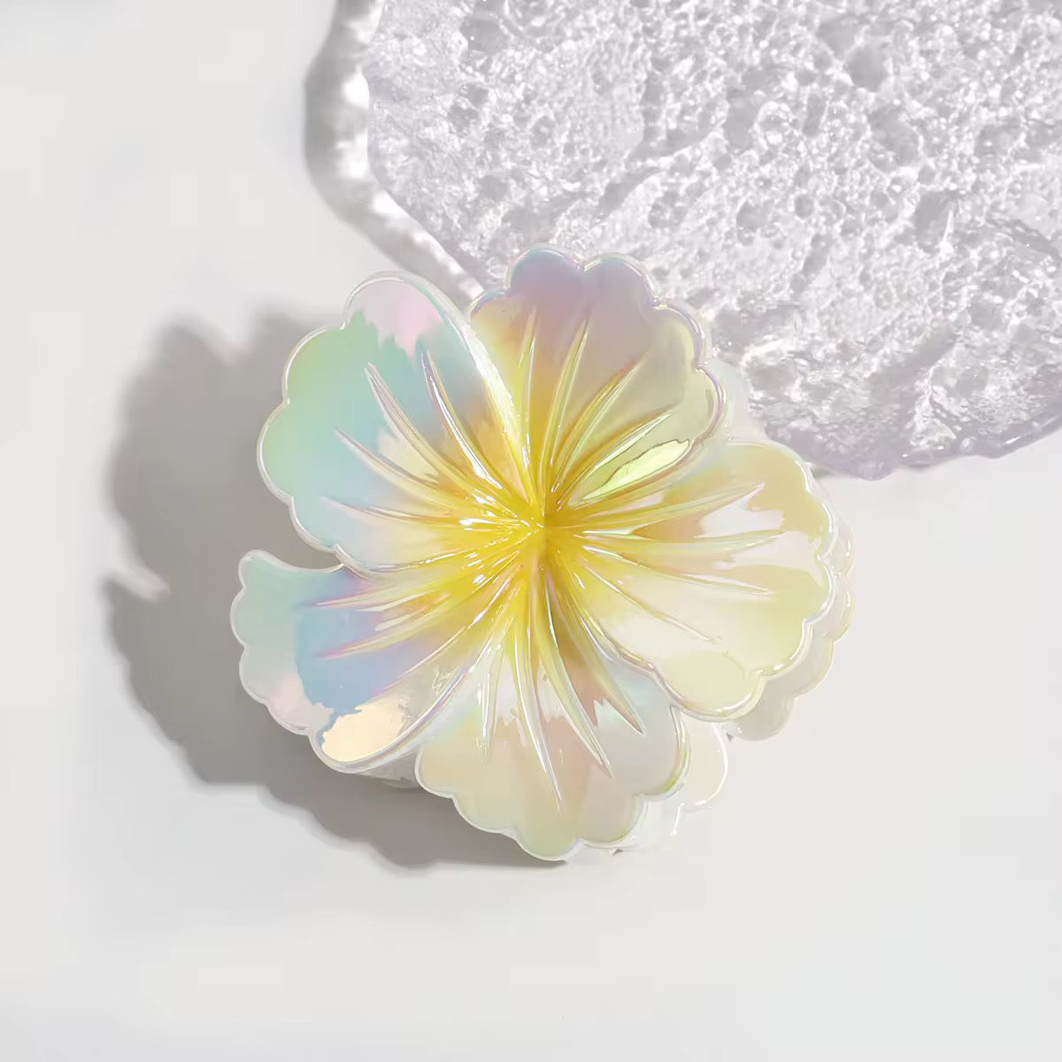 Iridescent Hibiscus Hair Claw