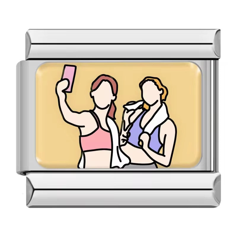 Italian Bracelet Charms - Selfie Friends