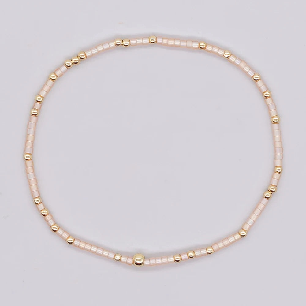 Beaded Bracelet - Beige