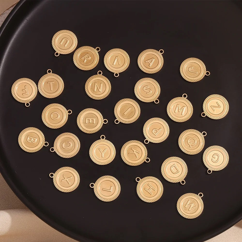 Round Initial Pendants - Letters A to Z