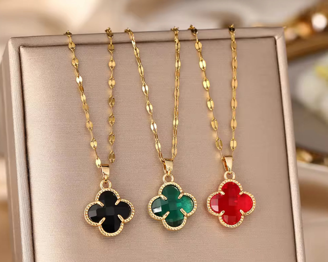 Crystal Clover Necklace
