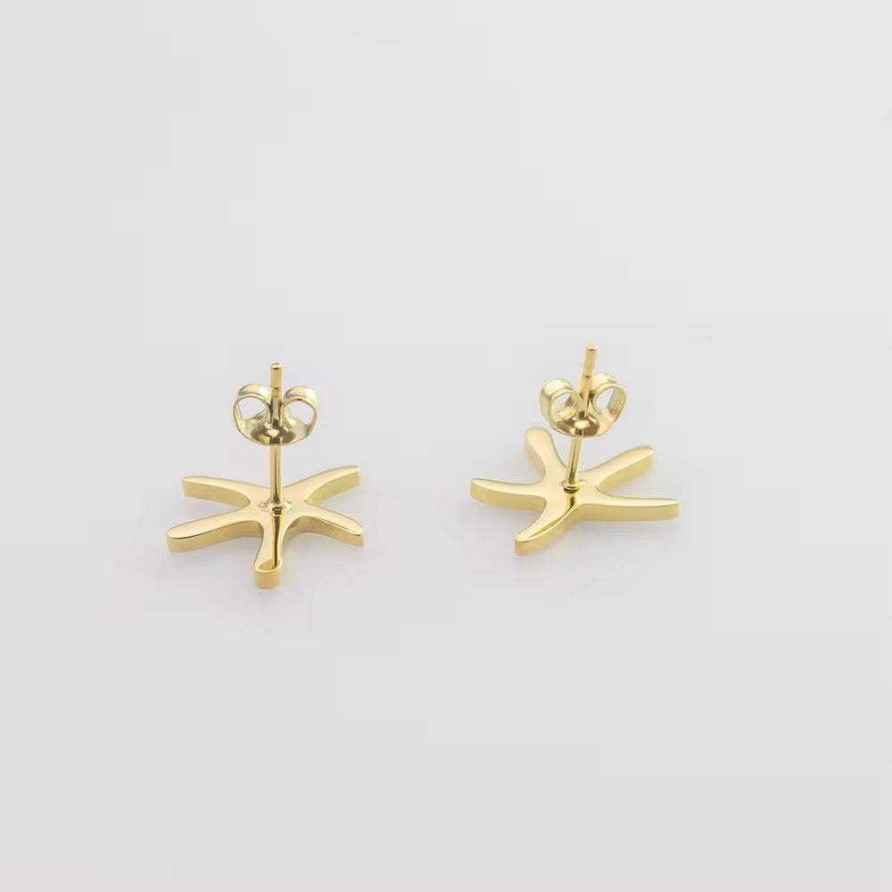 Golden Starfish Studs
