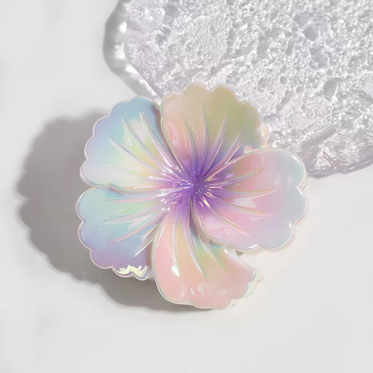 Iridescent Hibiscus Hair Claw