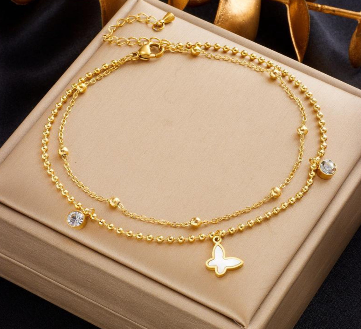 Butterfly Bling Anklet