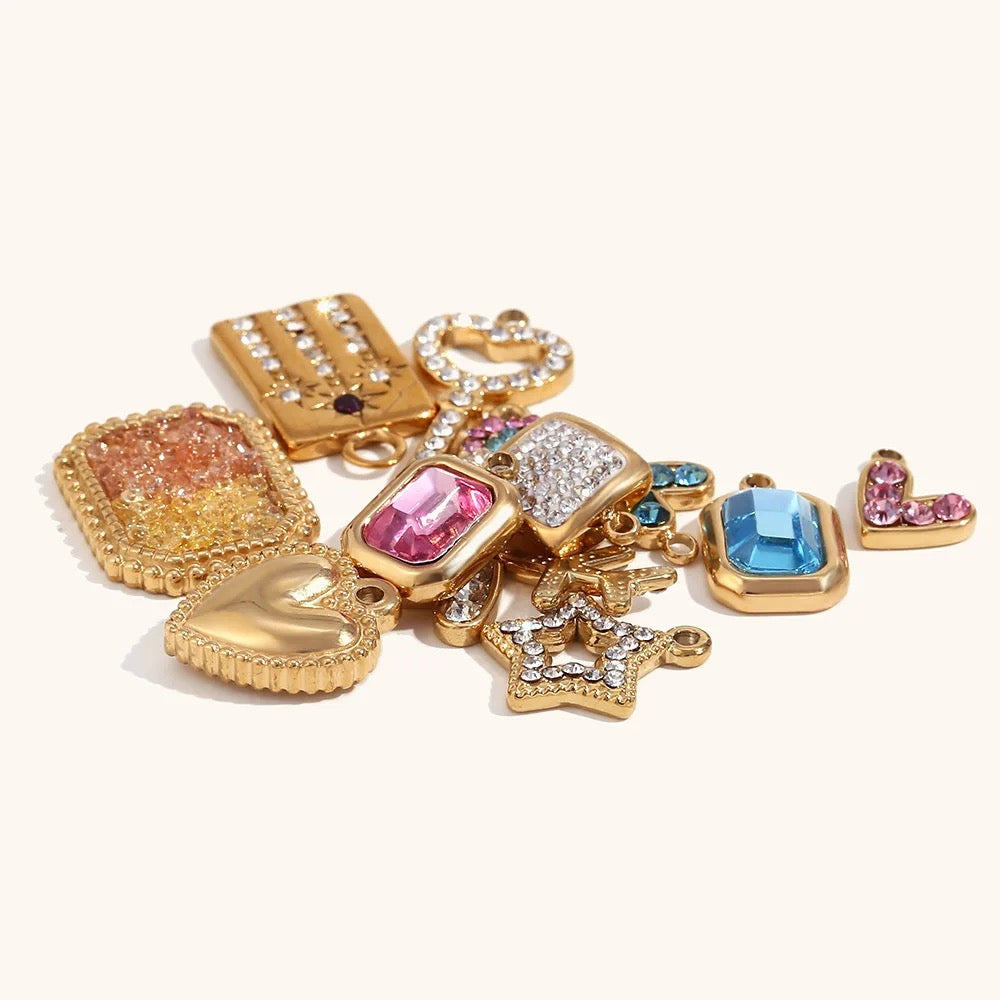 Charm - Dainty Blinged Plane