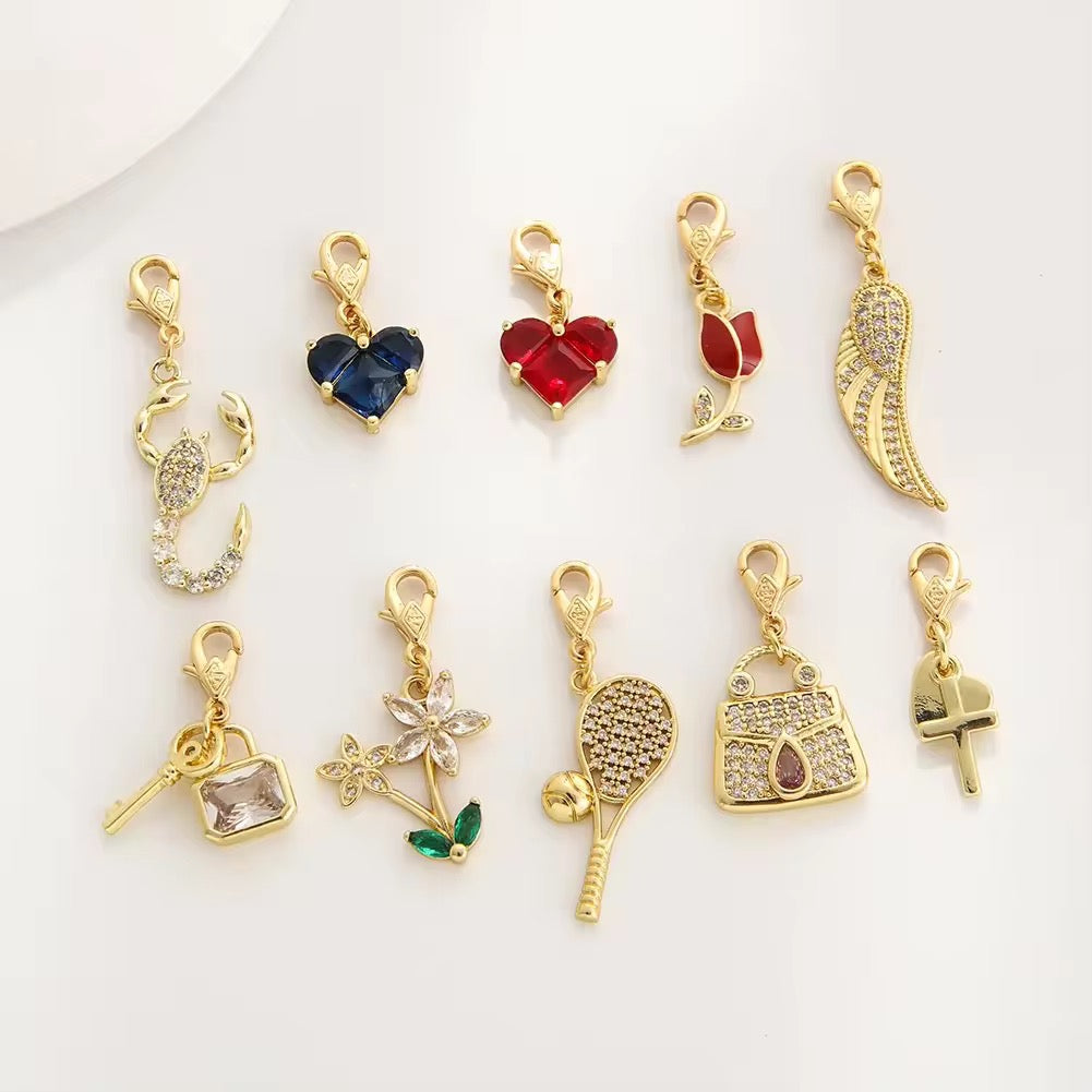 Clip On Charms - Rose