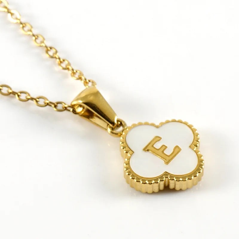 Clover Initial necklaces