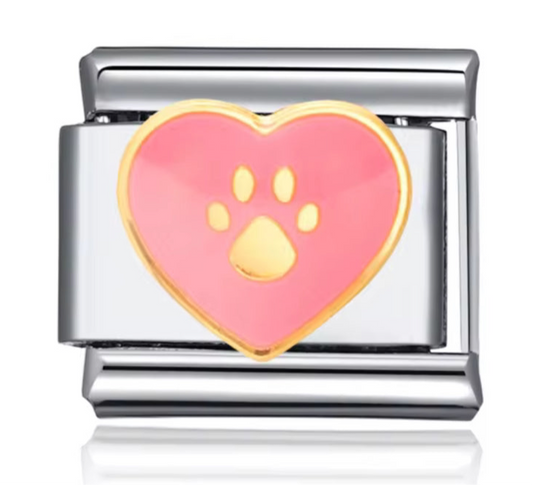 Paw Love Stainless Steel Italian Charm