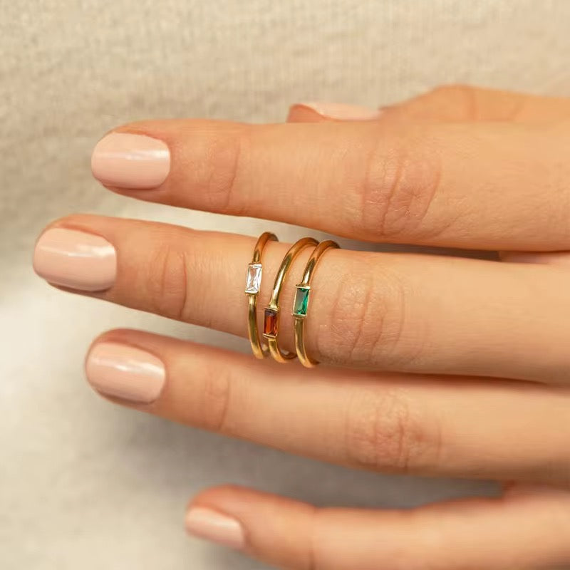 Forever Yours Sterling Silver Ring (Birthstones)
