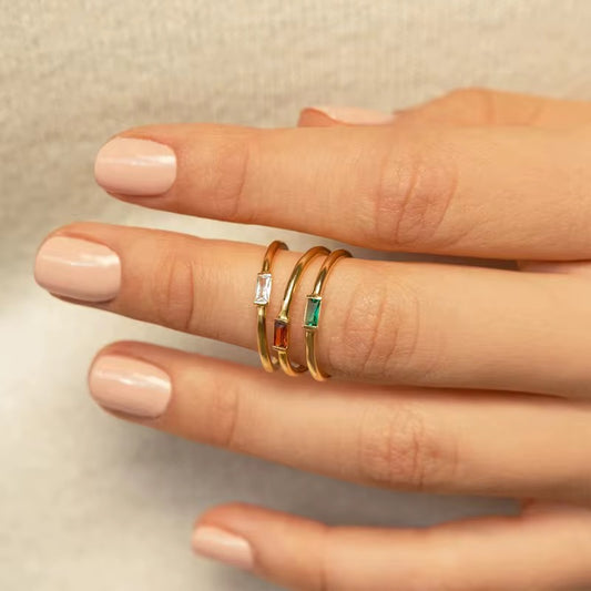 Forever Yours Sterling Silver Ring (Birthstones)
