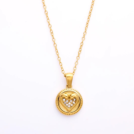 Bejeweled Heart Pendant Necklace