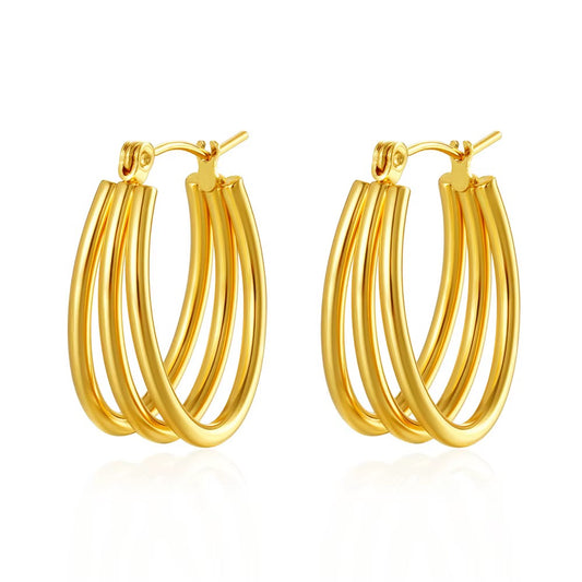 Trinity Hoop Earrings