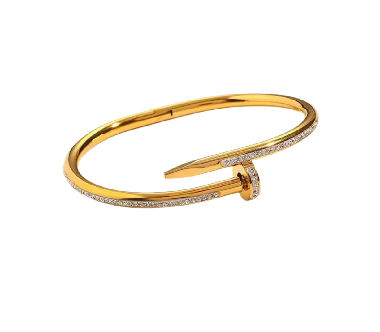 Zircon Paved Nail Bracelet