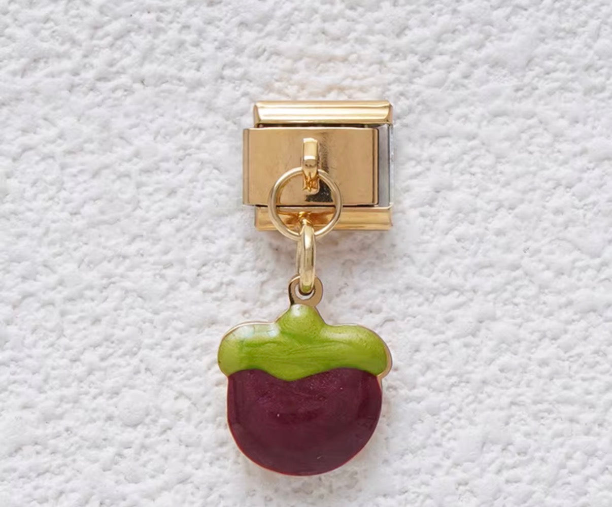 Italian Bracelet Charm- Mangosteen