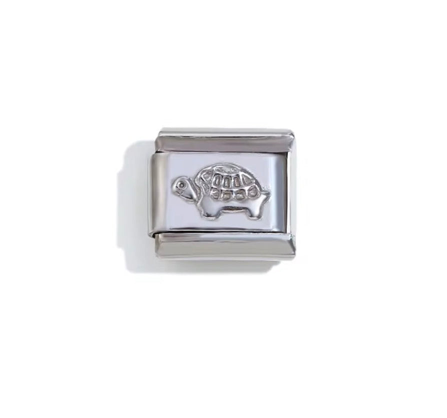 Turtle Stainless Steel Italian charm