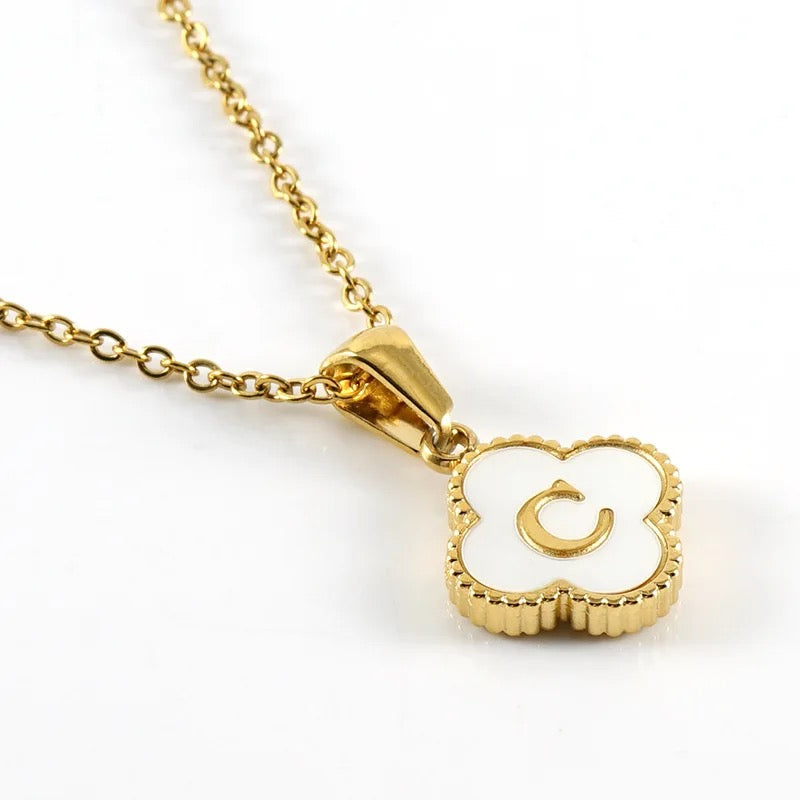 Clover Initial necklaces