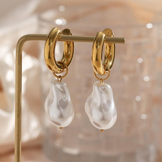 Baroque Pearl Drop Earrings