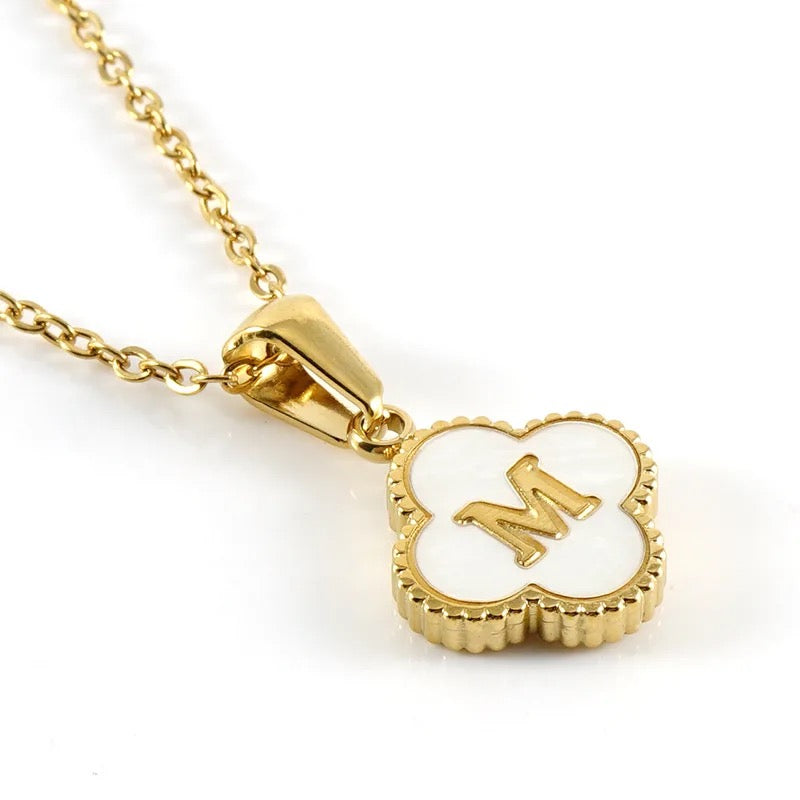 Clover Initial necklaces