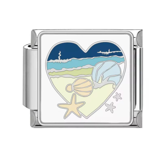 Island Love Stainless Steel Italian Charm