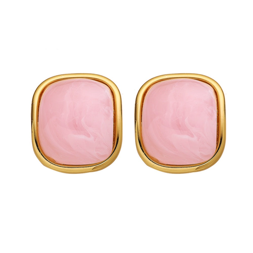 Chunky Resin Studs - Pink