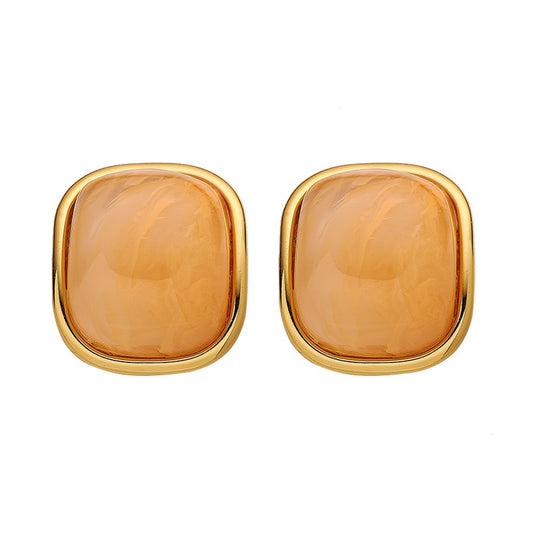 Chunky Resin Studs - Orange