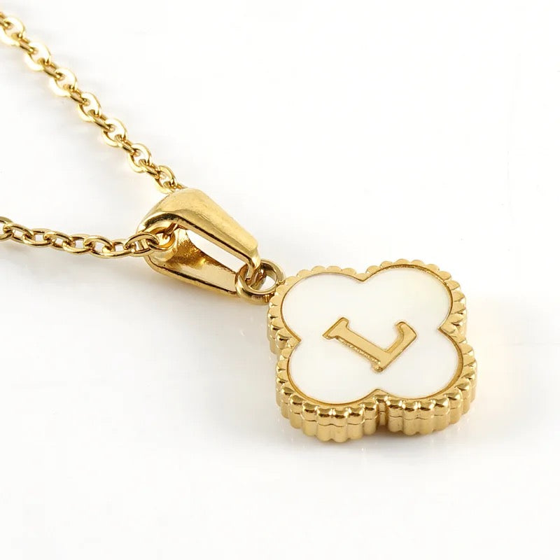 Clover Initial necklaces