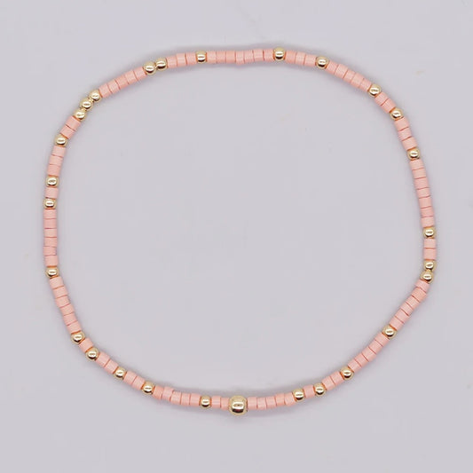 Beaded Bracelet - Peach