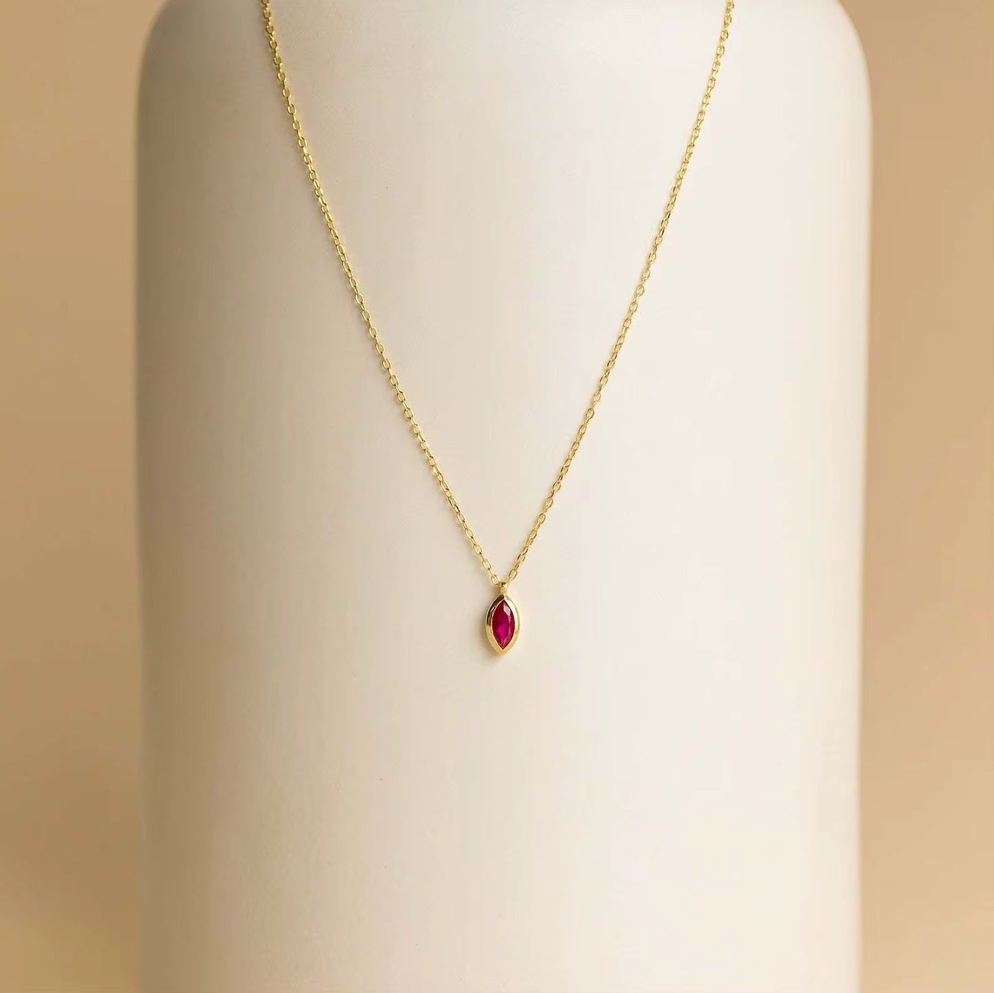 Mata Pendant - Birth Stones - Gold