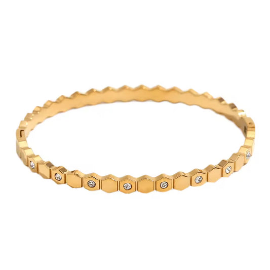 Lisha Zircon Hexagon Bracelet