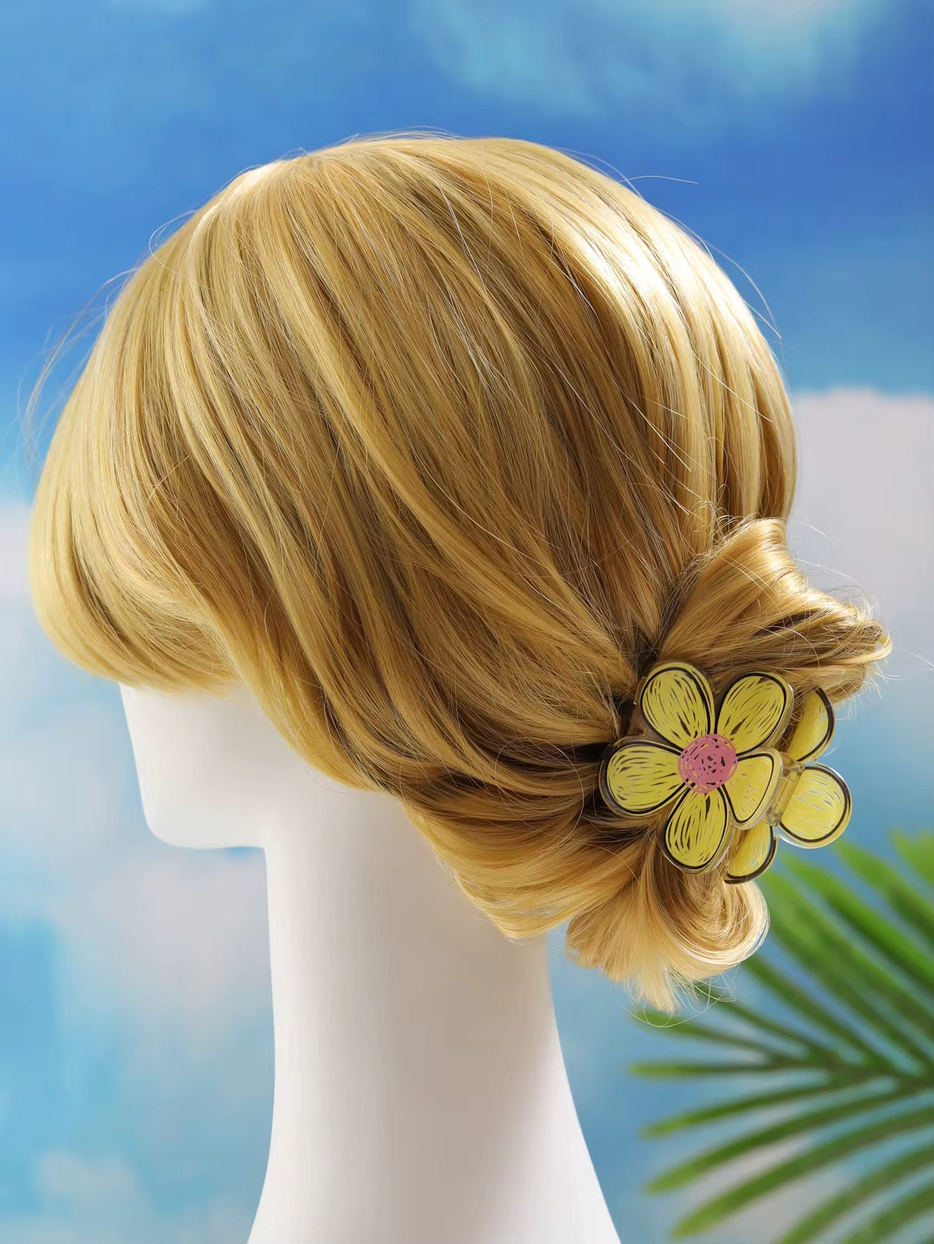 Arty Bloom: Hand-Painted Graffiti Flower Hair Clip