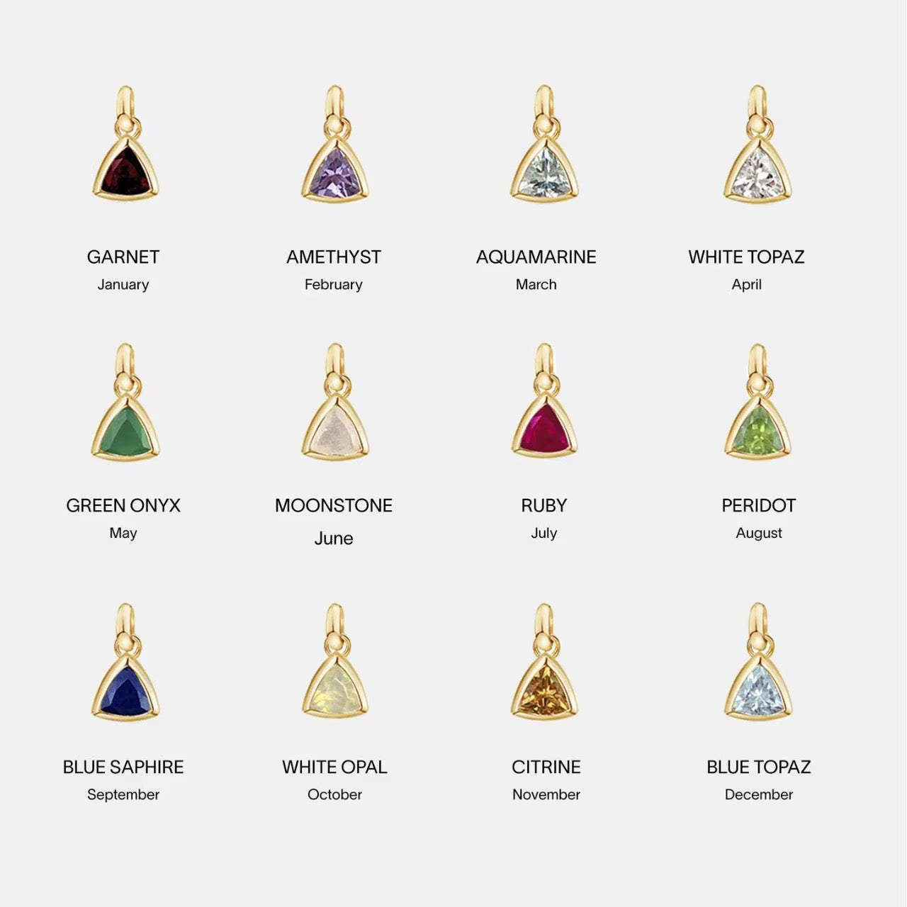 Tria Birthstone Necklace