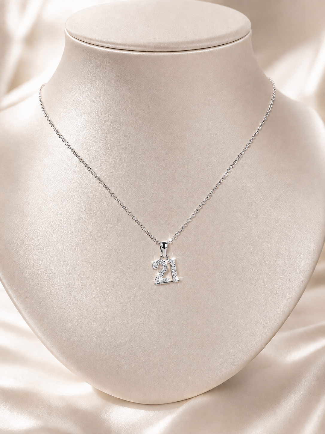 Twenty-One Sterling Silver Necklace