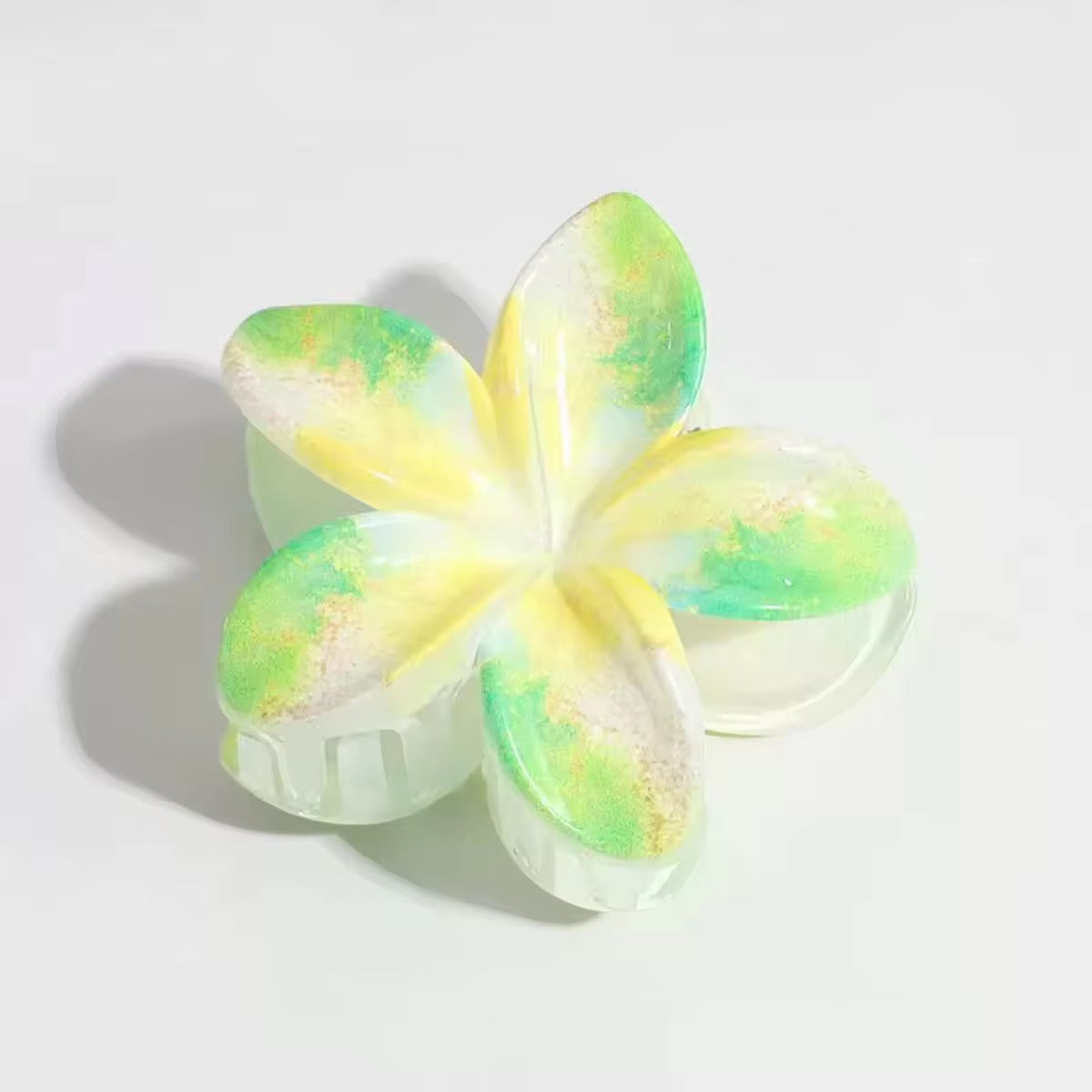 Hawaiian Marble Flower Hair Claws 