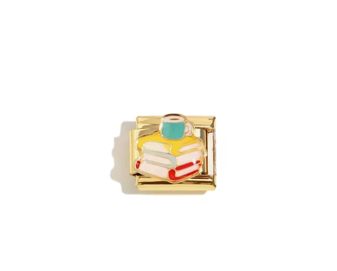 Italian Bracelet Charm -Books