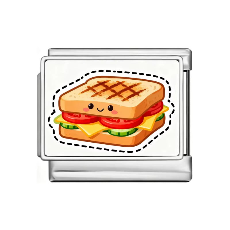 Italian Bracelet Charm -Sandwich
