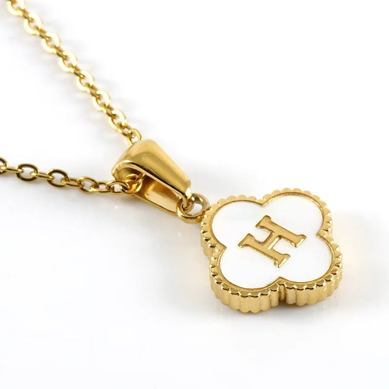 Clover Initial necklaces