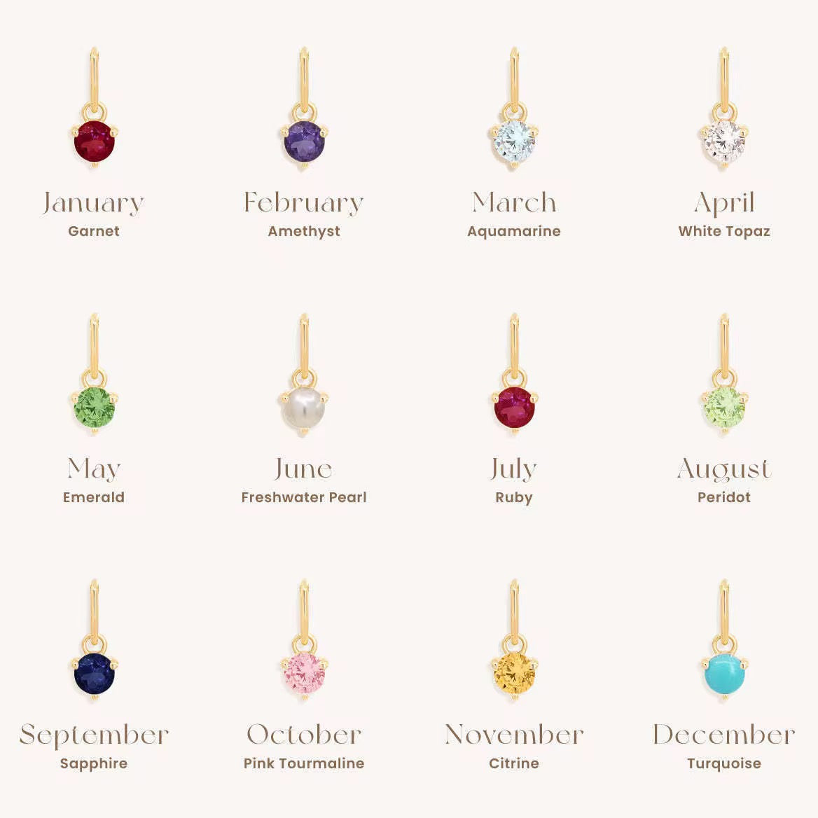 Siga Birthstone Necklace (Birthstones)