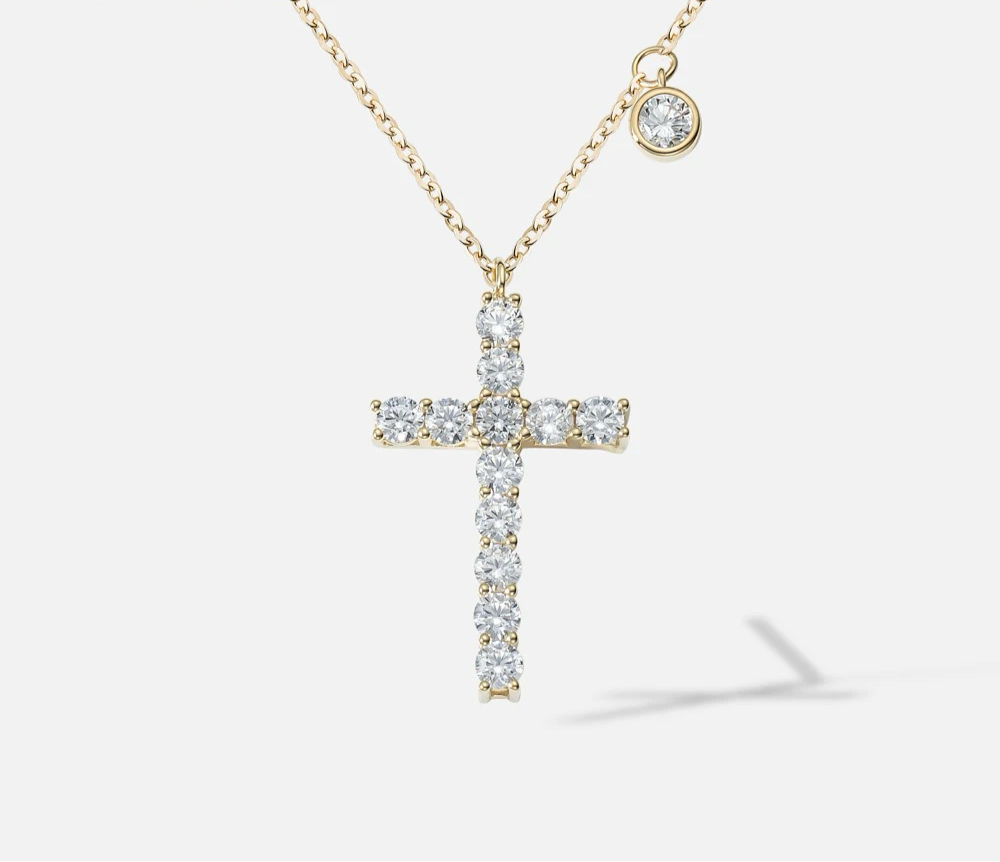 Dainty Cross Necklace - Gold