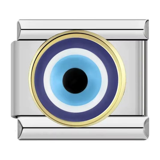 Evil Eye Stainless Steel Italian Charm