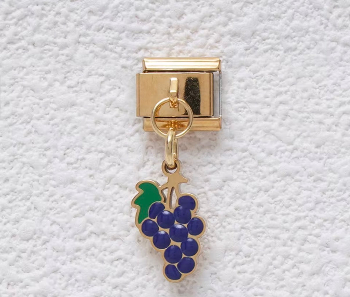 Italian Bracelet Charm- Grapes