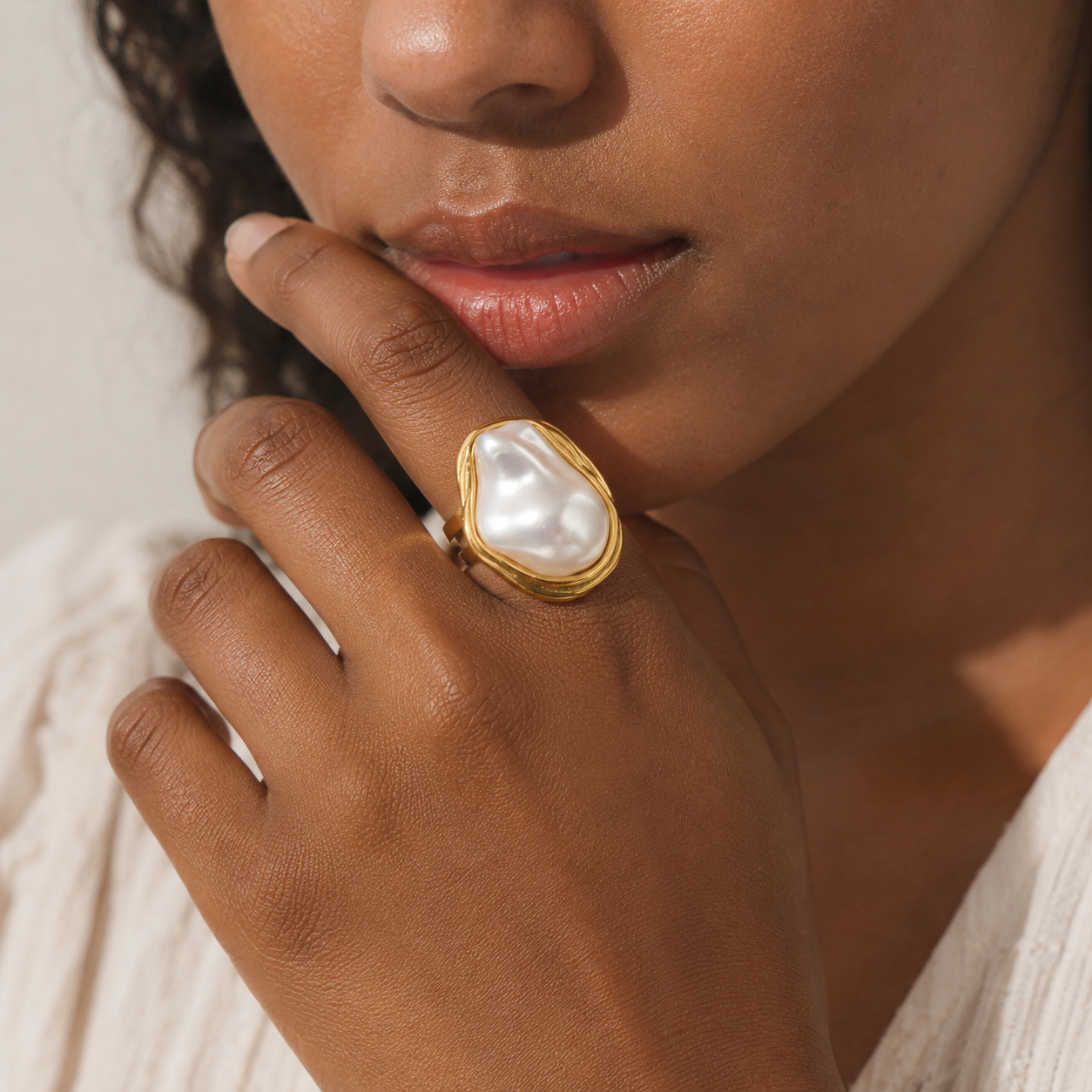 Baroque Pearl Ring