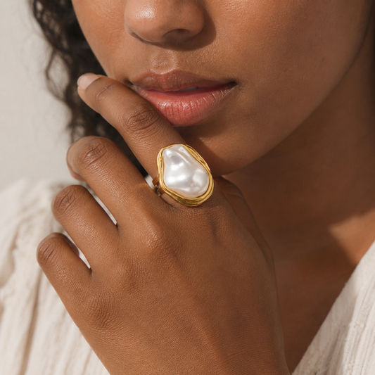 Baroque Pearl Ring